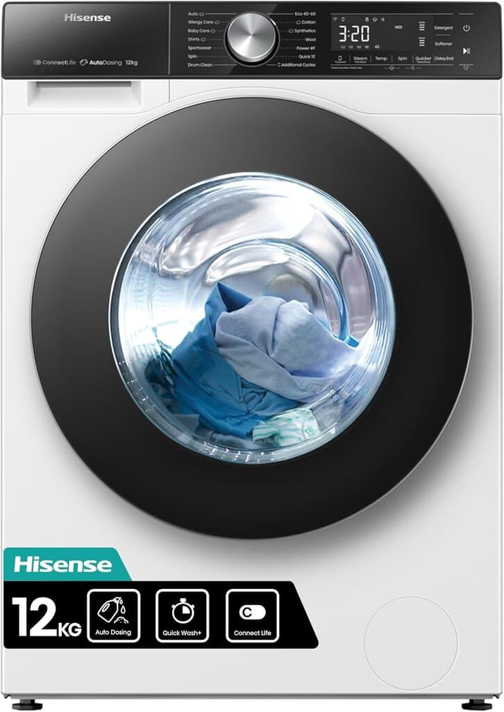 Hisense WF5S1245BW 12kg Washing Machine - White