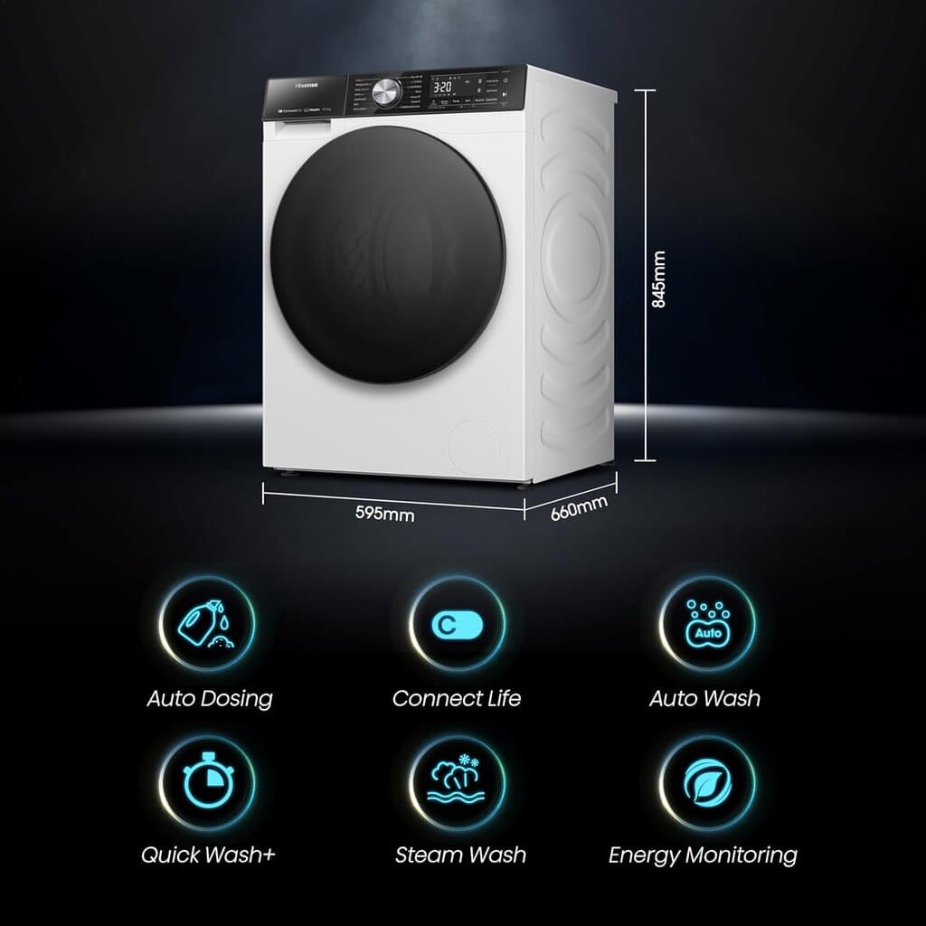 Hisense WF5S1245BW 12kg Washing Machine - White 2