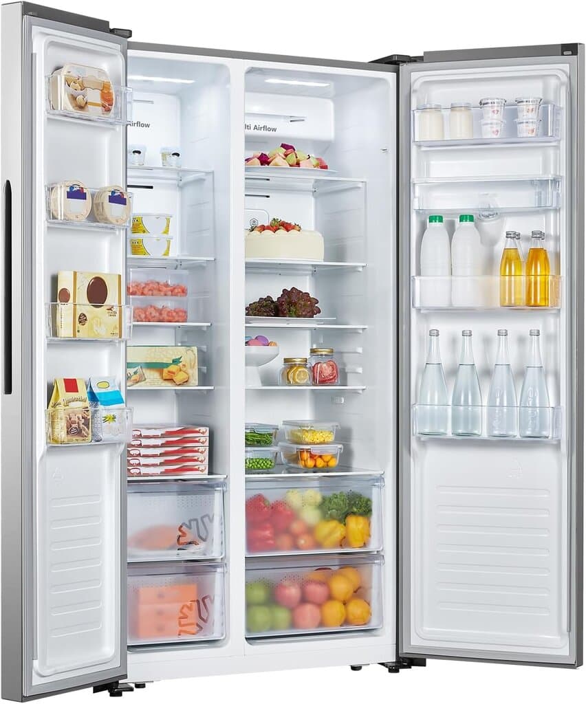 Hisense RS670N4WSU1 Side by Side Refrigerator - Silver 3