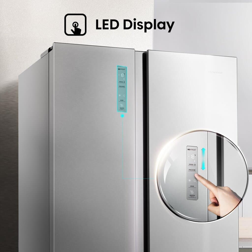 Hisense RS670N4WSU1 Side by Side Refrigerator - Silver 5
