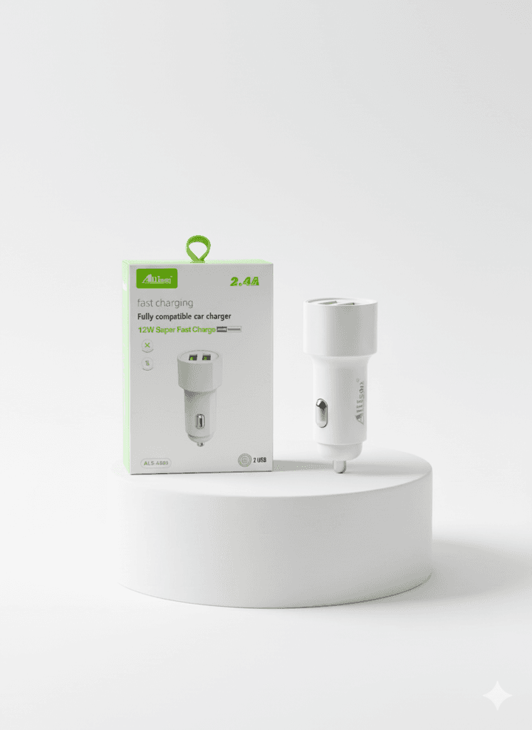 Alisson 12W Car Charger with Dual USB-A Ports - ALS-A603 2
