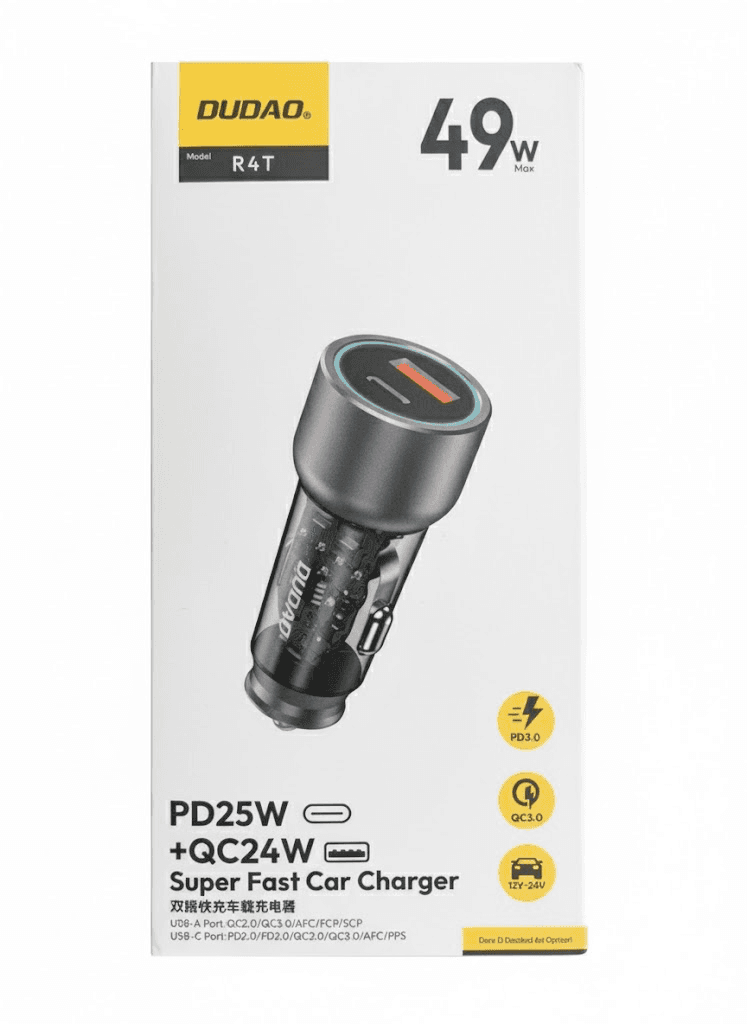 شاحن سيارة DUDAO PD25W+QC24W فائق السرعة - R4T — photo 3