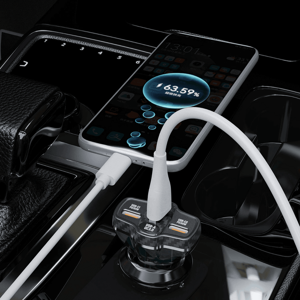 DUDAO USB+PD Super Fast Car Charger 78W Max PD+QC Car Charger - R78 — photo 2