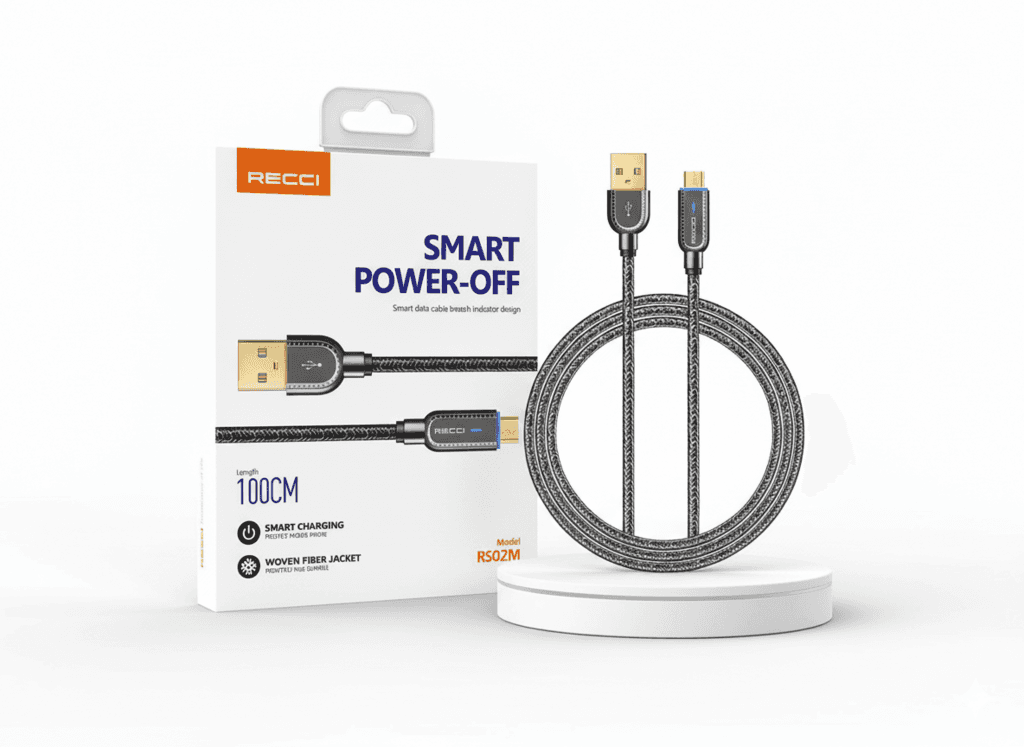 Recci Smart Power-Off USB-A to Micro USB Cable – RS02M — photo 2