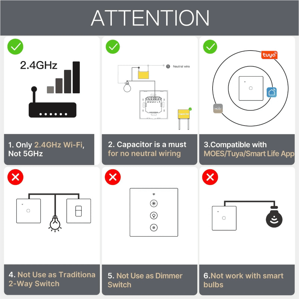 Smart Switch 2 gang WIFI+RF 3