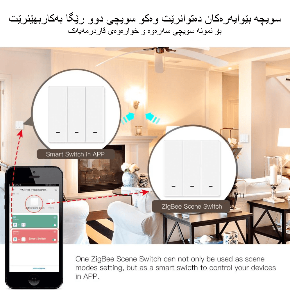 Scene Wall Switch 2 gang Zigbee 8
