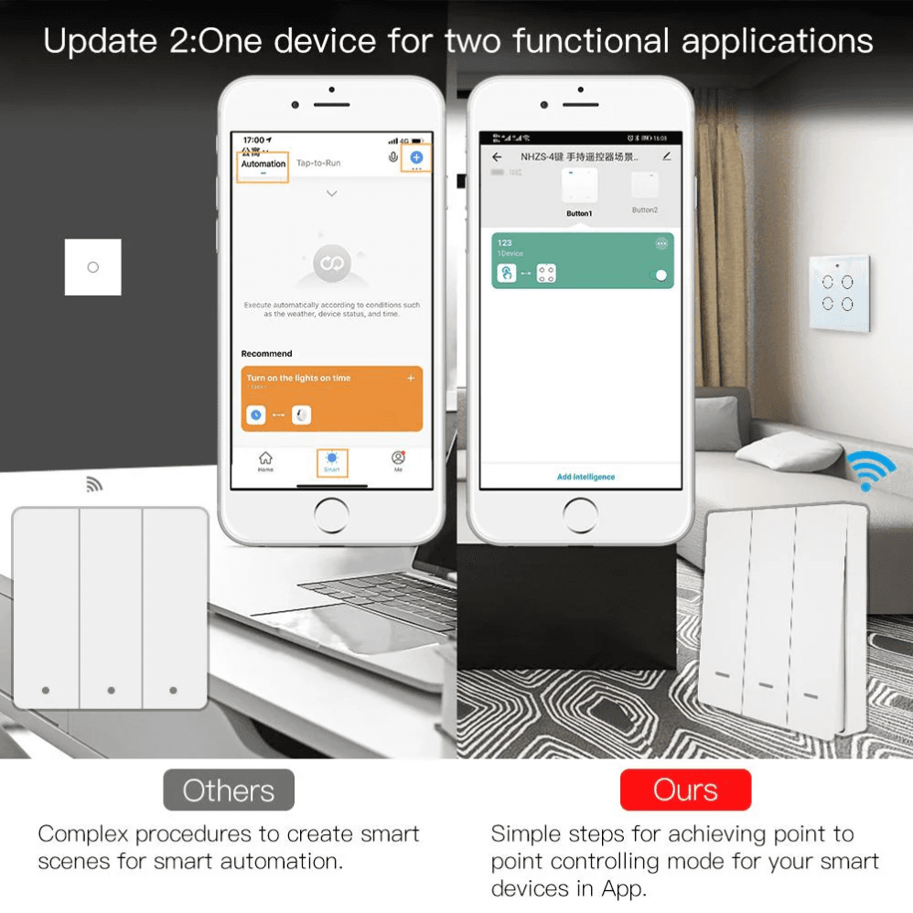 Scene Wall Switch 1 gang Zigbee 5