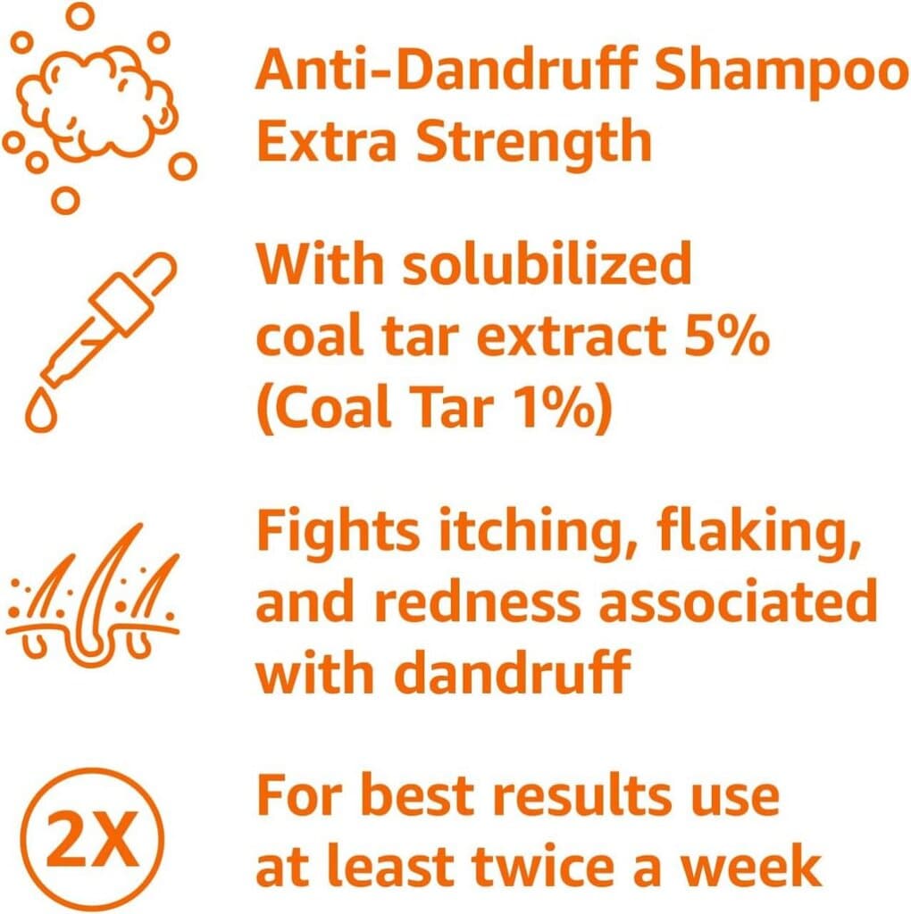 Amazon Basics Therapeutic Plus Coal Tar Anti-Dandruff Shampoo - 177ml 2