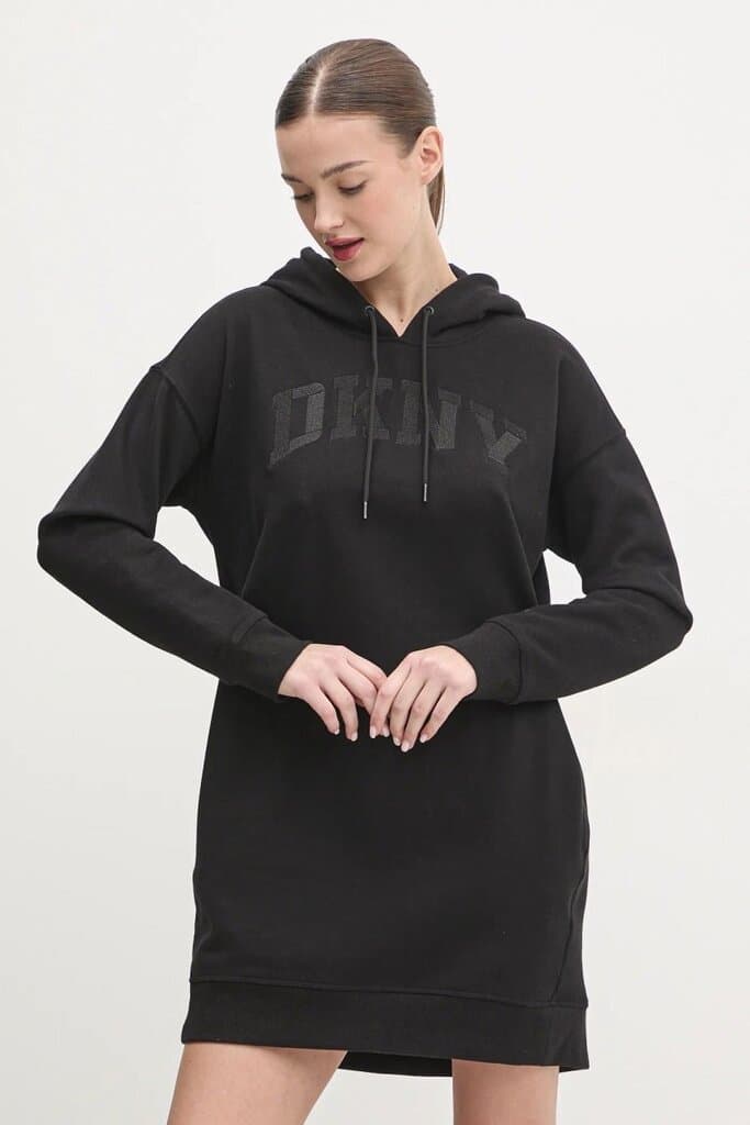 Dkny sukienka kolor niebieski mini oversize/XS 2