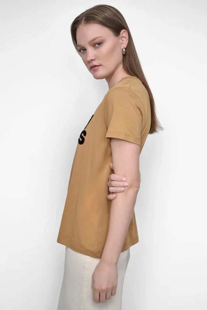 DKNY FLOCKED LOGO TEE/S 3