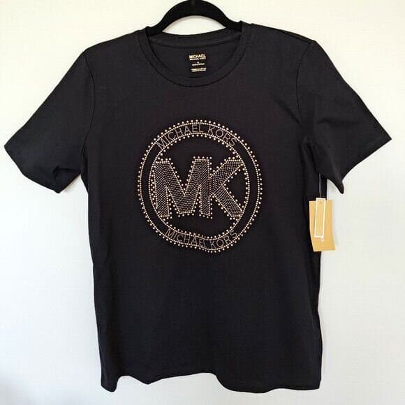 Michael kors RHN stud circle T-shirt Black/M