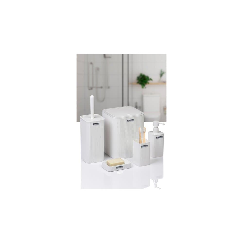 Okyanus Bathroom Accessory 5 Piece Set - White - OKY-420-B