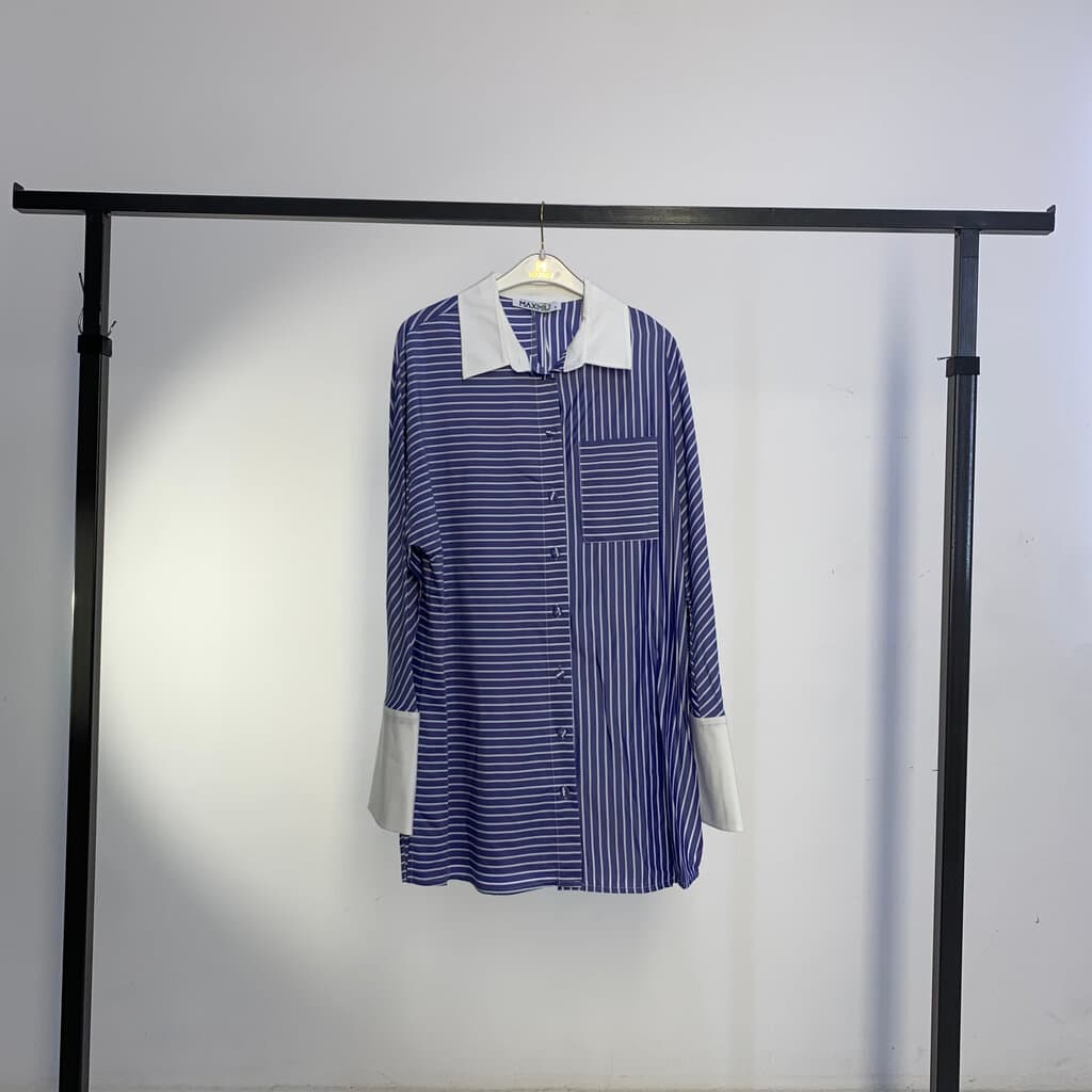 MAXMU Women's Shirt - Navy Blue, Size 1