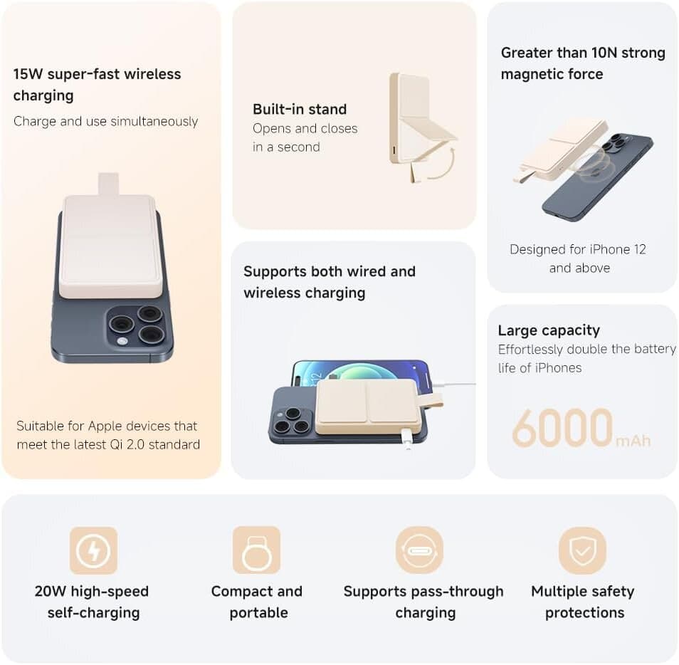 Xiaomi Magnetic Power Bank 6000mAh 2