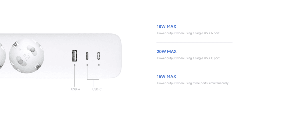 Xiaomi 20W Power Strip (2C1A) 7