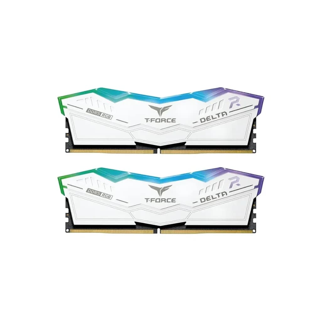 TEAMGROUP T-Force Delta RGB DDR5 64GB (2x32GB) 6000MHz PC5 White
