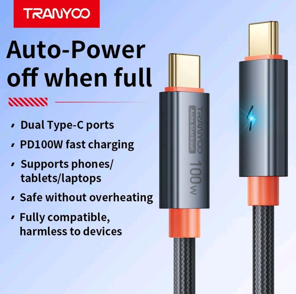 TRANYOO CC-5 PD cable for mobile and laptop 2