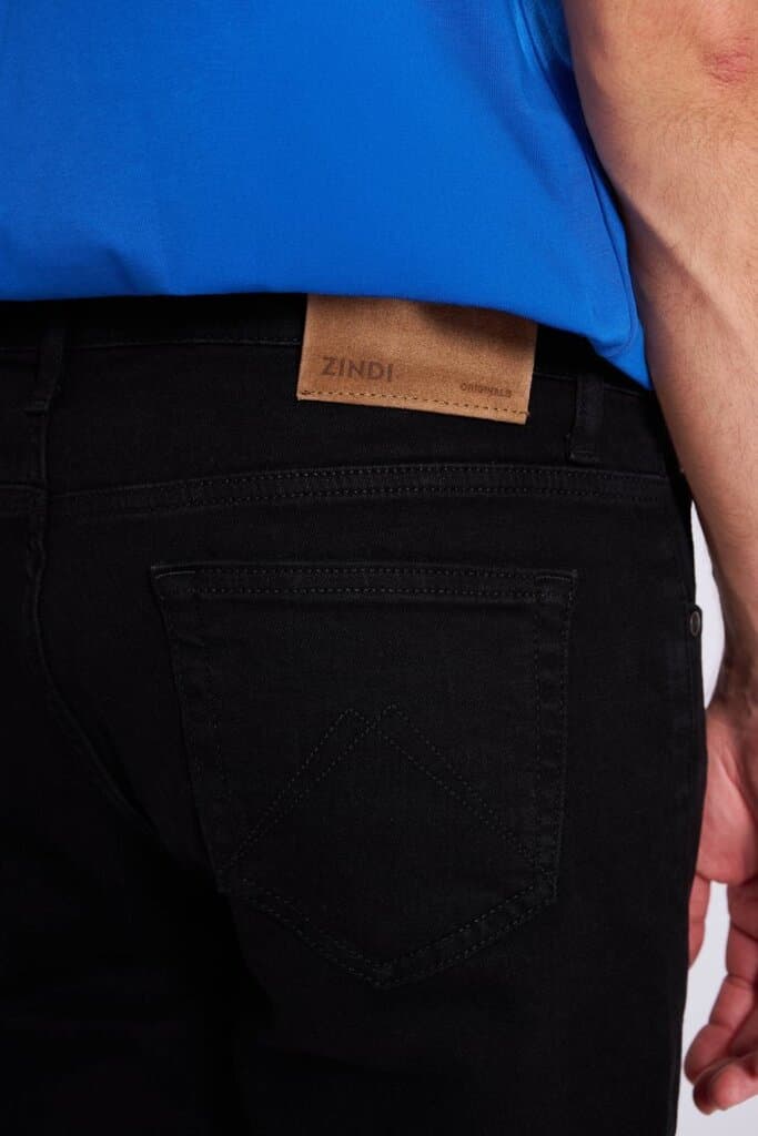 Zindi Men's Jeans Straight Fit - Black - 30/30 4
