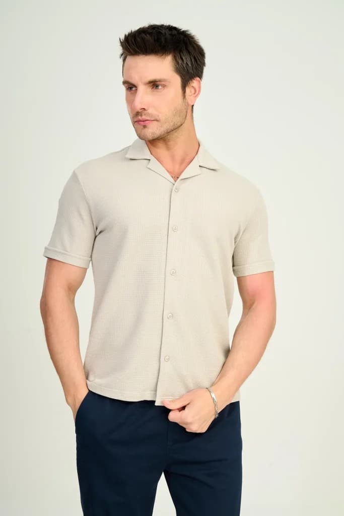 Zindi Men's Shirt - Stone - S