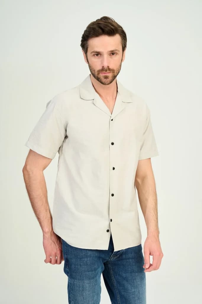 Zindi Men's Shirt - Stone - S