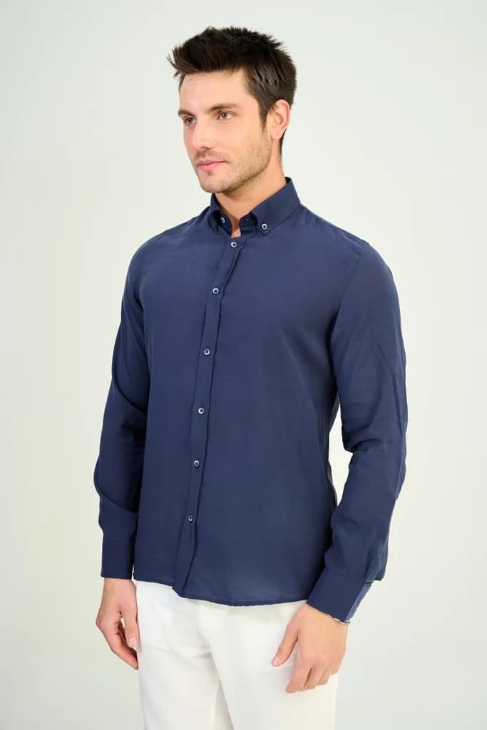 Zindi Men's Shirt - Navy Blue - M