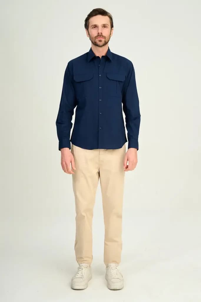 Zindi Men's Shirt - Navy Blue - S 2