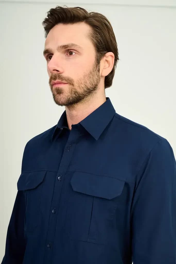 Zindi Men's Shirt - Navy Blue - S 3