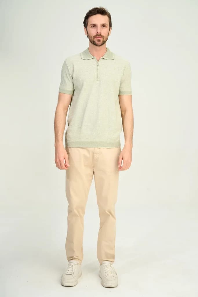 Zindi Men's Knit Polo T-Shirt - Mint - M 3