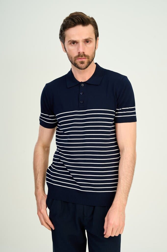 Zindi Men's T-Shirt Polo - Navy Blue - M
