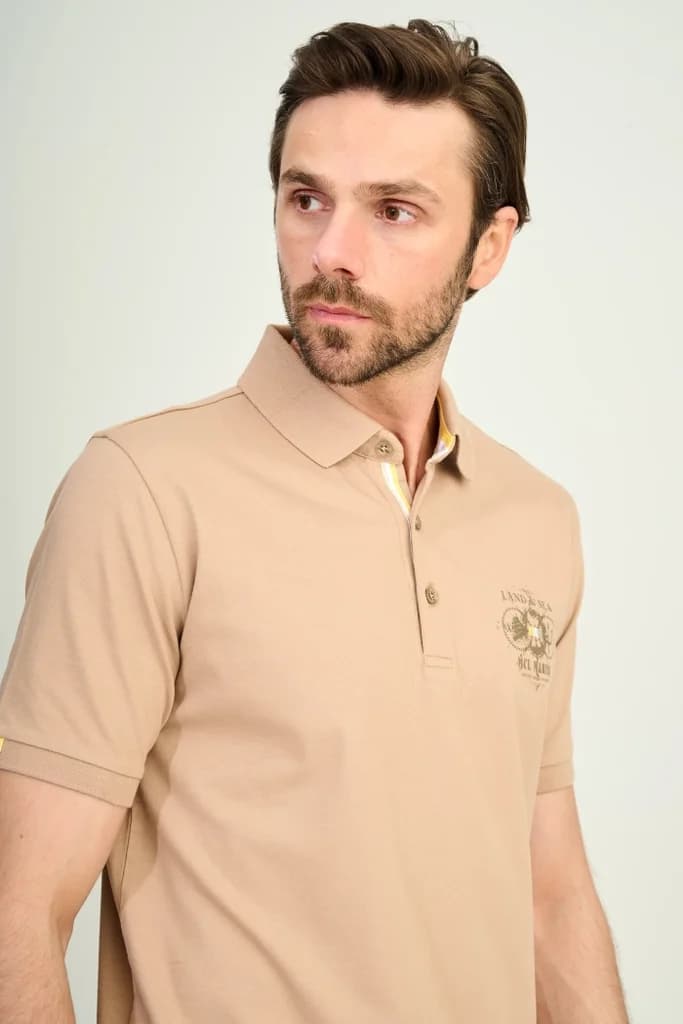 Zindi Men's T-Shirt Polo - Dark Beige - M 2