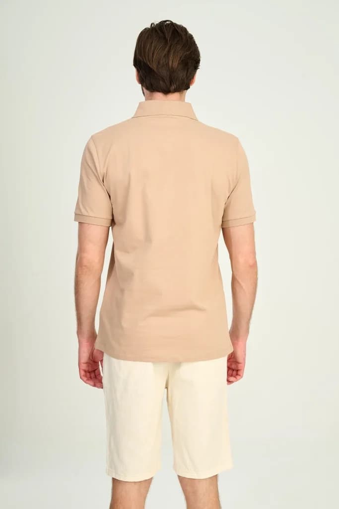 Zindi Men's T-Shirt Polo - Dark Beige - M 4