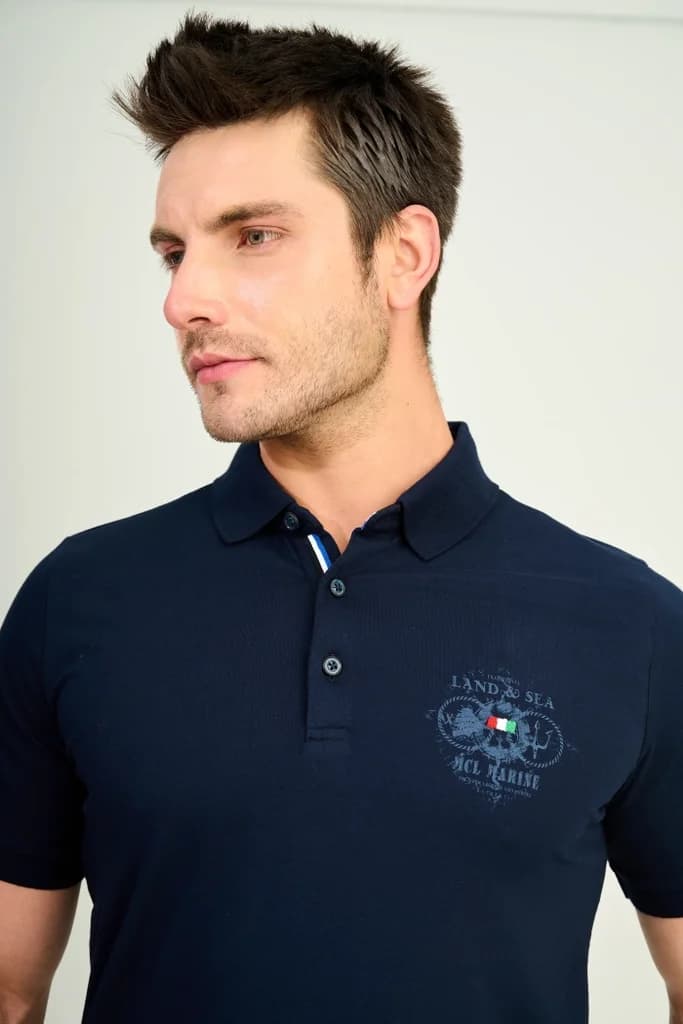 Zindi Men's T-Shirt Polo - Navy Blue - M 2