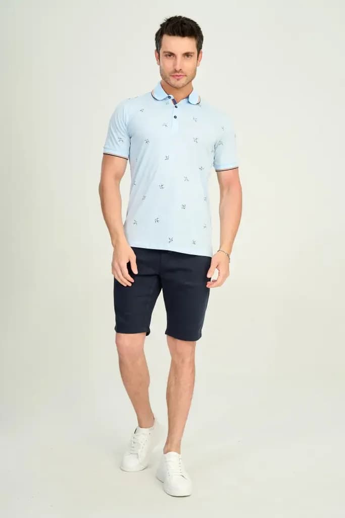 Zindi Men's T-Shirt Polo - Sky Blue - M 2