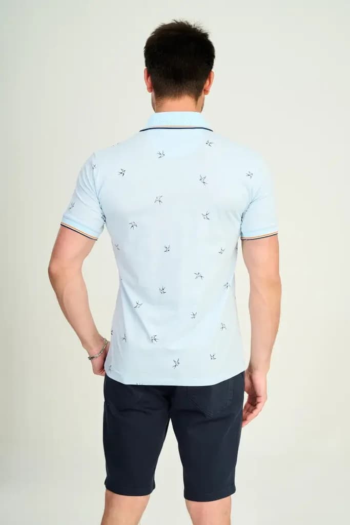 Zindi Men's T-Shirt Polo - Sky Blue - M 3