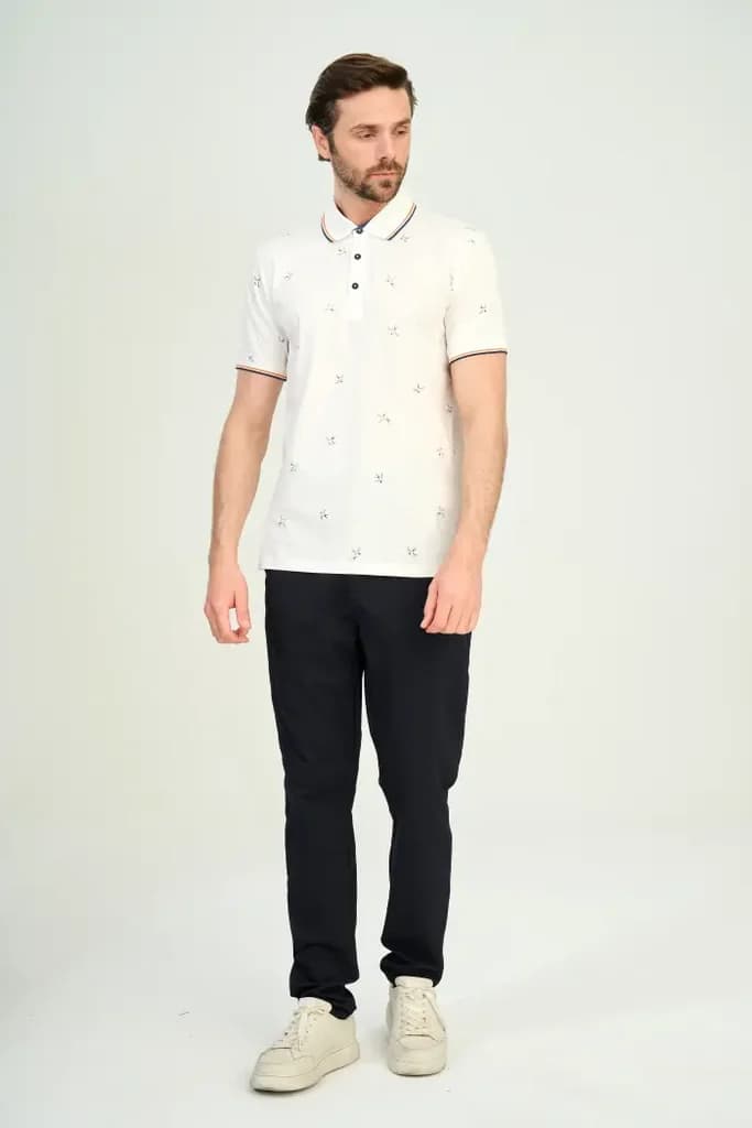 Zindi Men's T-Shirt Polo - Dark White - M 2