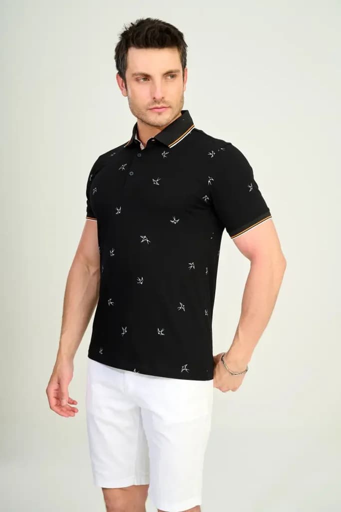 Zindi Men's T-Shirt Polo - Black - M