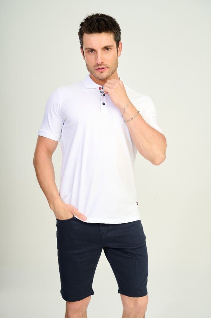 Zindi Men's T-Shirt Polo - White - M