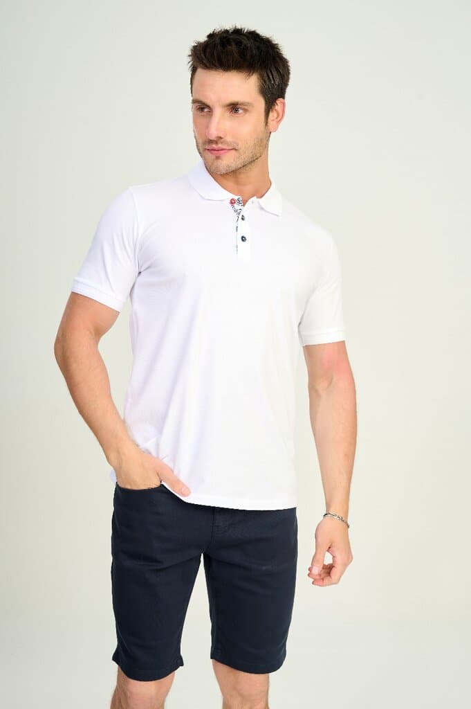 Zindi Men's T-Shirt Polo - White - M 3