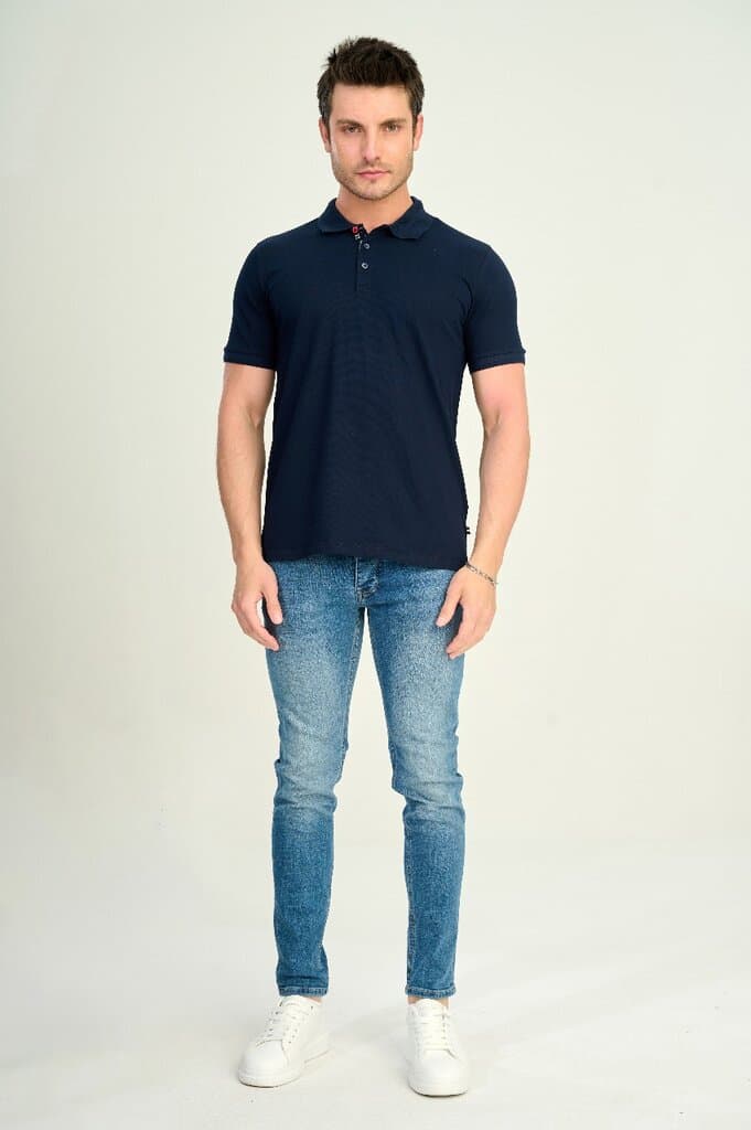 Zindi Men's T-Shirt Polo - Navy Blue - M 2