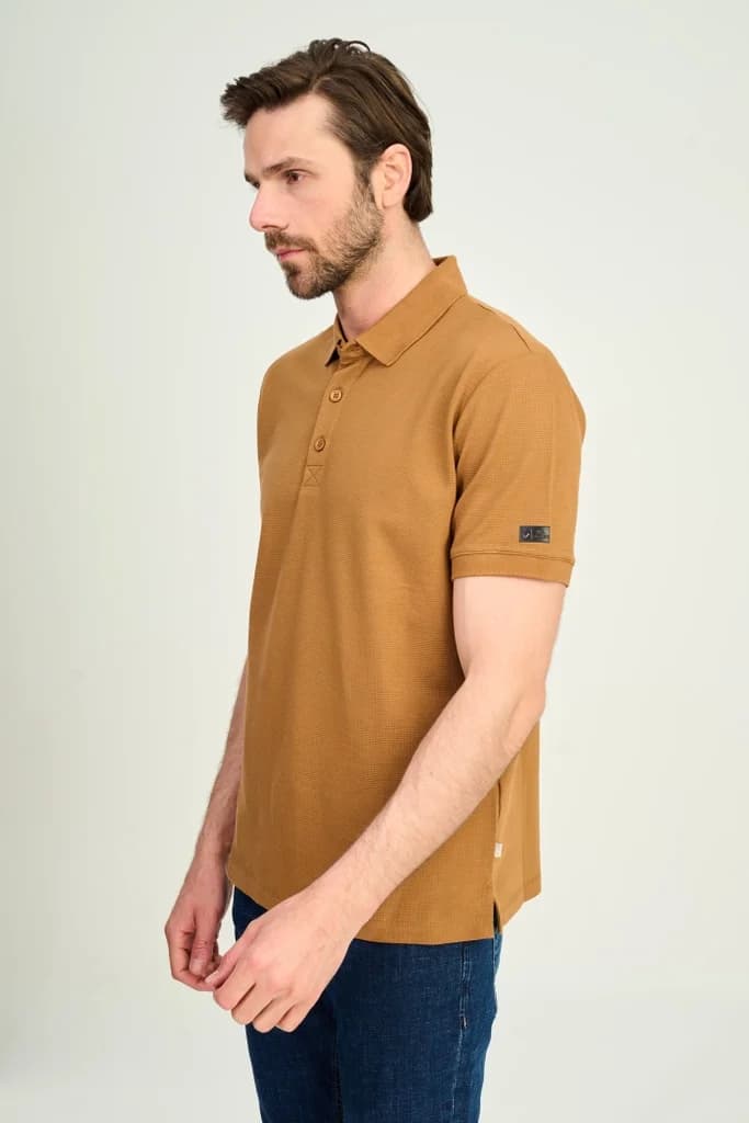 Zindi Men's T-Shirt Polo - Camel - M 2