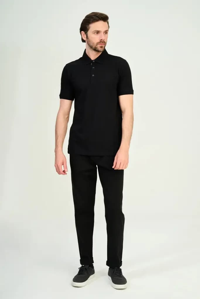 Zindi Men's T-Shirt Polo - Black - M 2