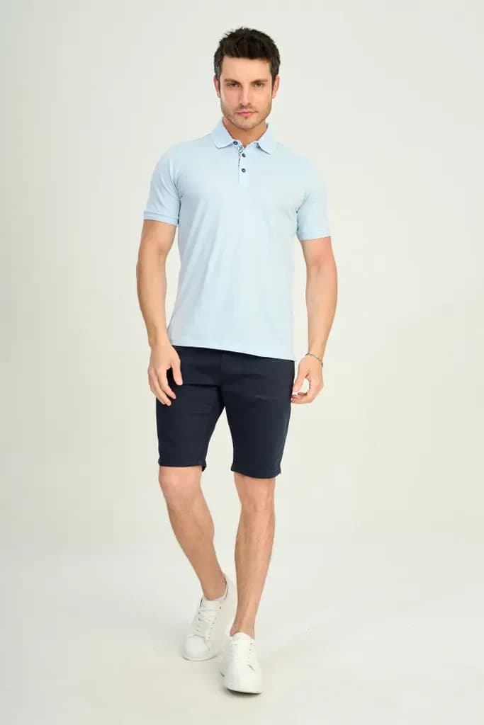 Zindi Men's T-Shirt Polo - Sky Blue - M 2