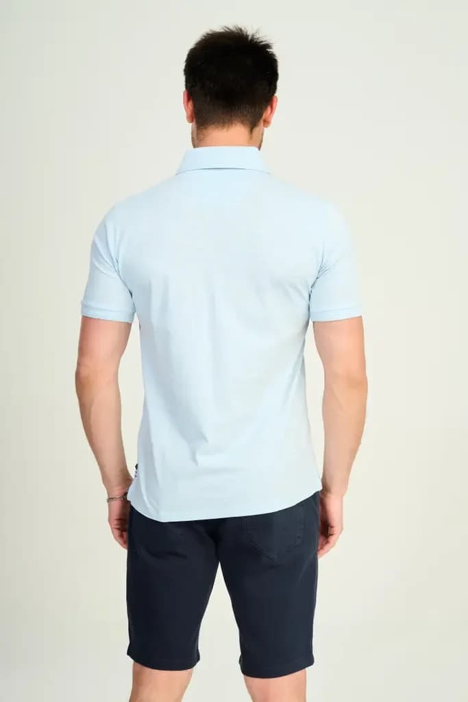 Zindi Men's T-Shirt Polo - Sky Blue - M 4