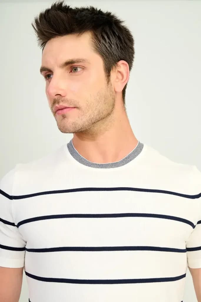 Zindi Men's Knit T-Shirt - White - M 3