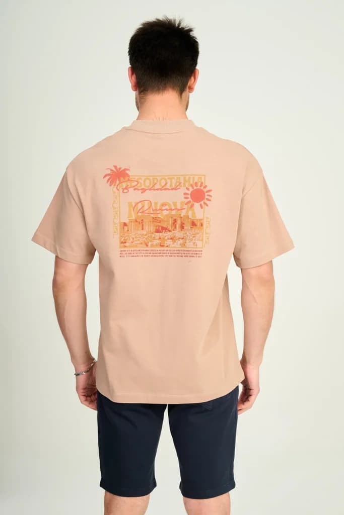 Zindi Men's T-Shirt - Dark Beige - S 3