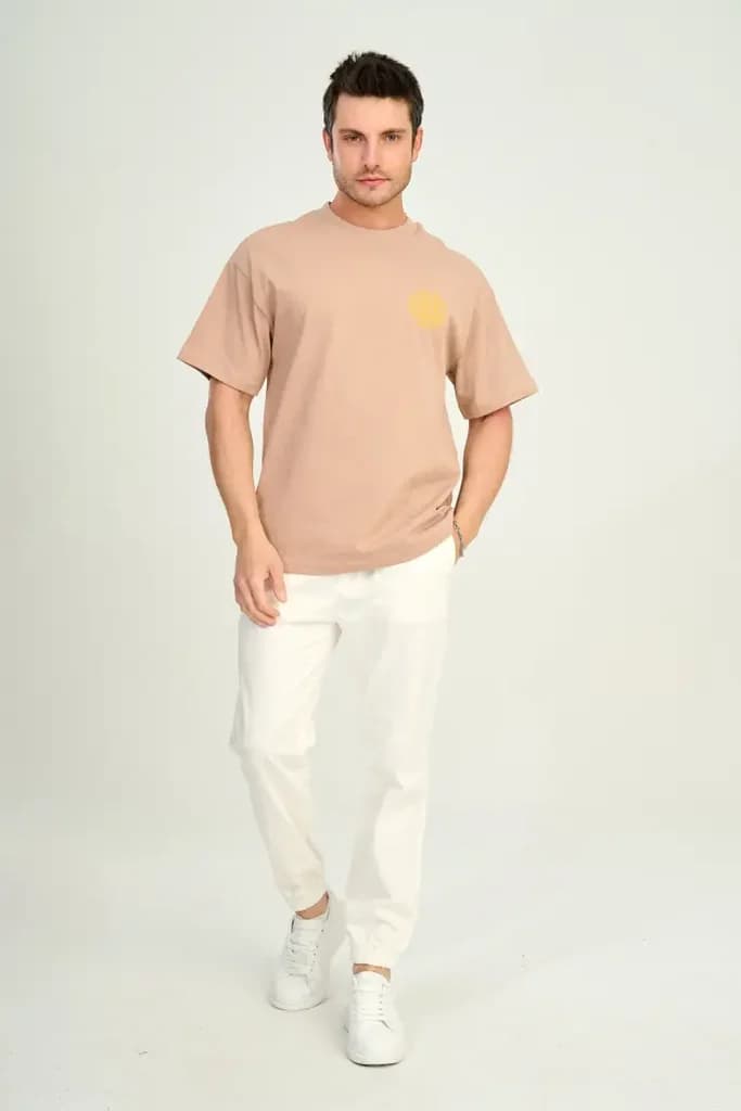 Zindi Men's T-Shirt - Dark Beige - S 4
