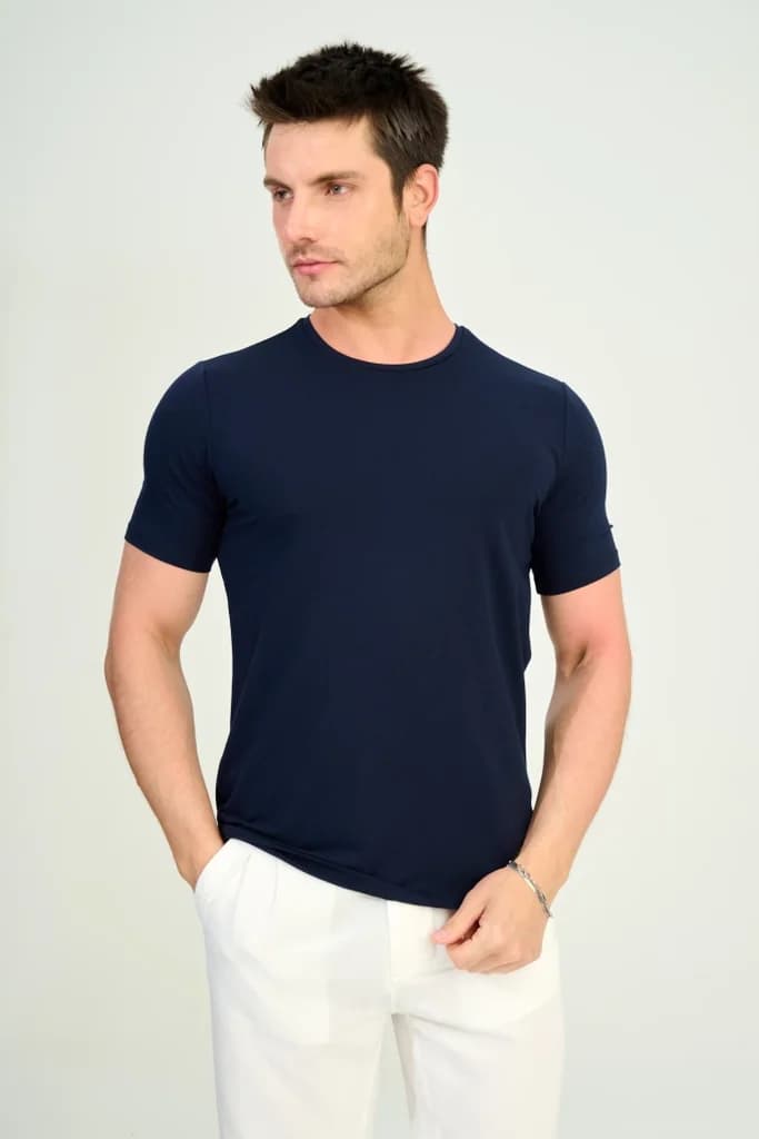 Zindi Men's T-Shirt - Navy Blue - S 4