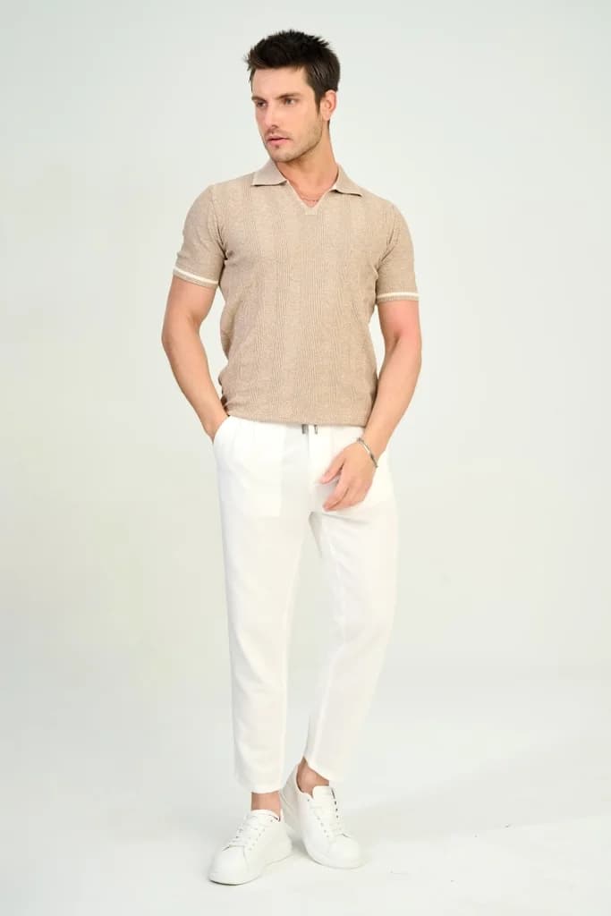 Zindi Men's Knit T-Shirt - Brown - M 2