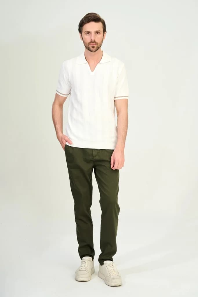 Zindi Men's Knit T-Shirt - Off White - M 3