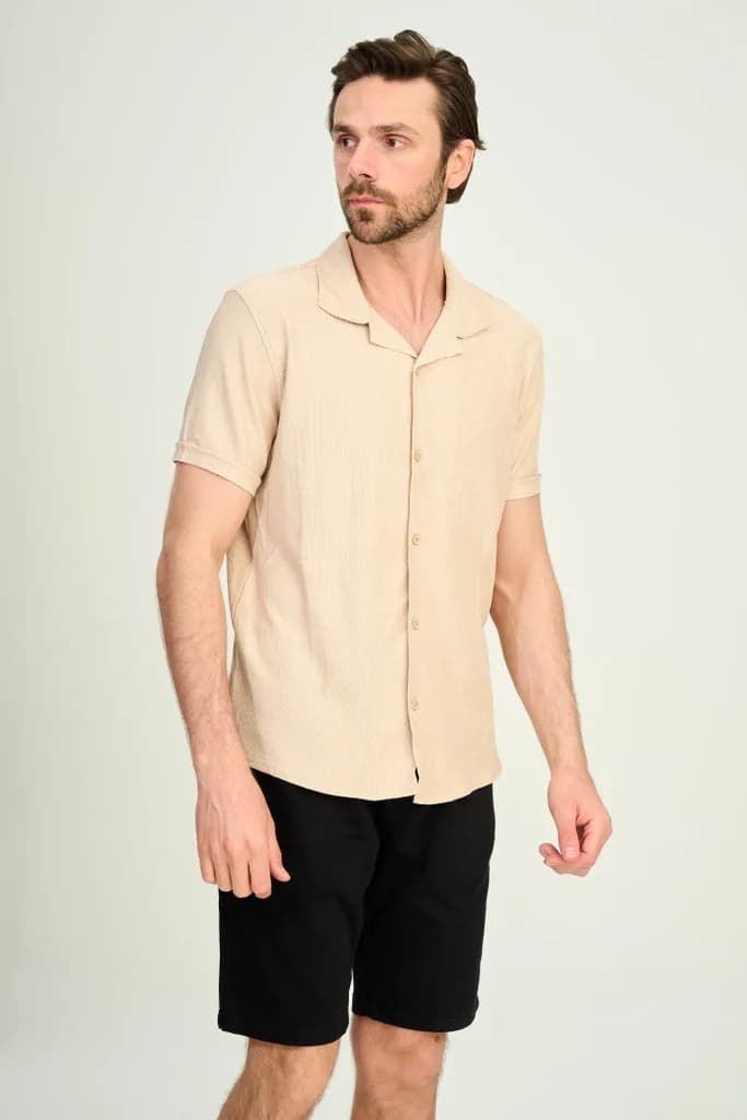 Zindi Men's Shirt - Beige - S 2